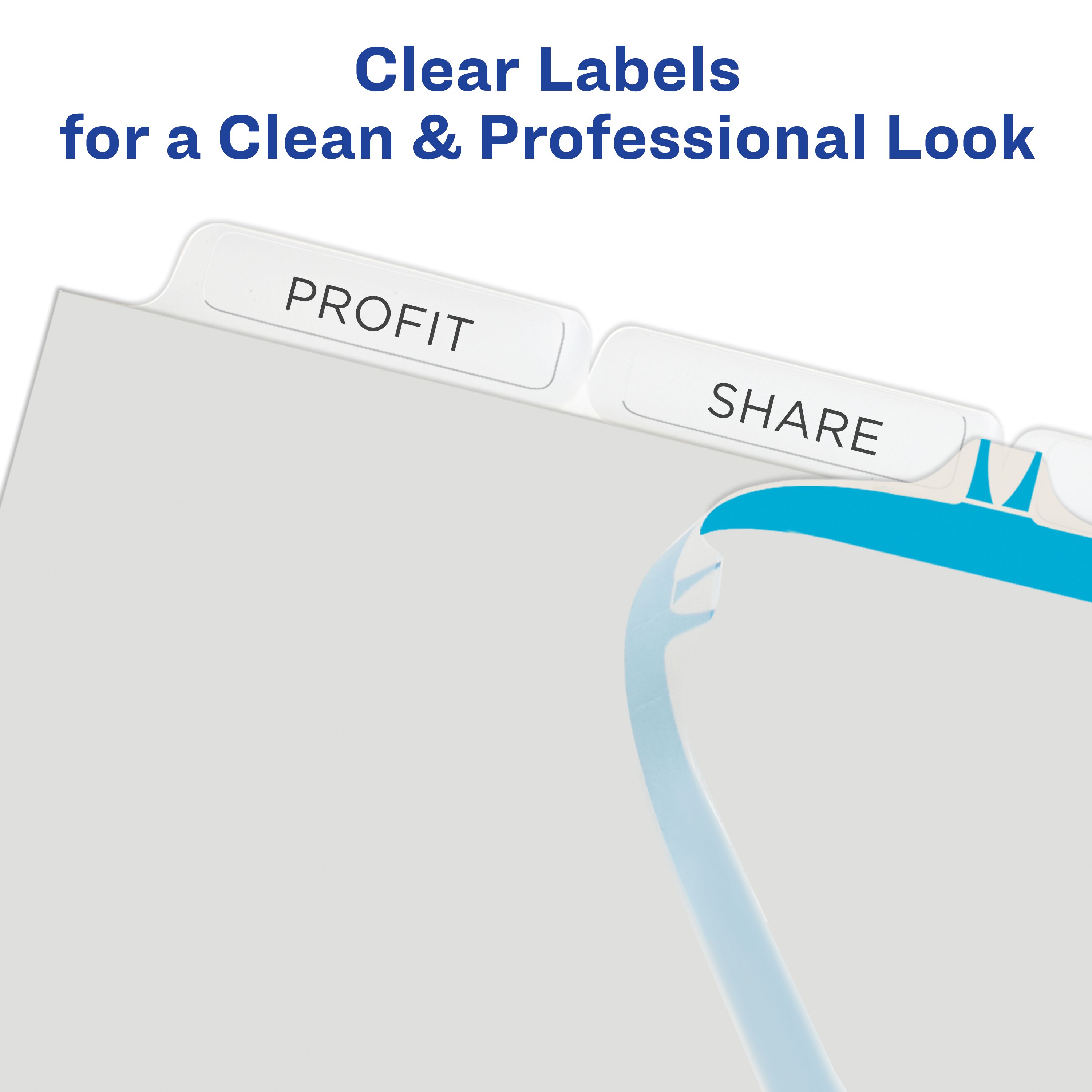 Avery Print & Apply Plastic Dividers, Index Maker® Easy Apply™ 5